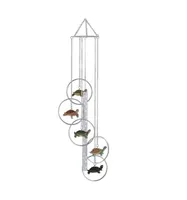 24" Long 5-Ring Polyresin Turtle Wind Chime