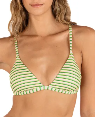 Hurley Juniors' Samba Striped Tie-Back Bikini Top