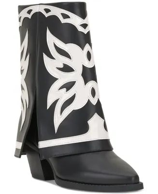 I.n.c. International Concepts Women's Jadiza Fold-Over Cuffed Cowboy Boots, Created for Macy's
