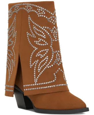 I.n.c. International Concepts Women's Jadiza Fold-Over Cuffed Cowboy Boots, Created for Macy's