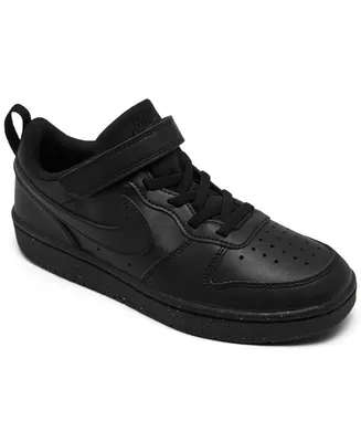 Nike Little Kids Court Borough Low Recraft Adjustable Strap Casual Sneakers From Finish Line
