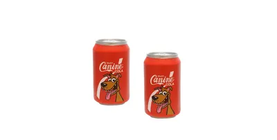 Silly Squeaker Soda Can Canine Cola, 2-Pack Dog Toys