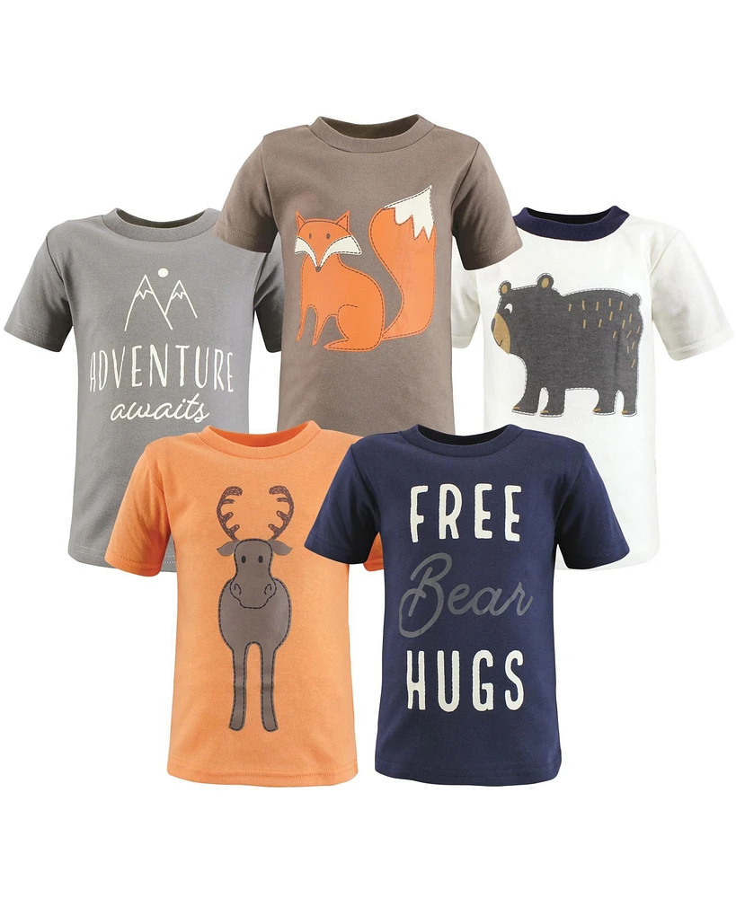 Hudson Baby Boys Short Sleeve T-Shirts, Woodland