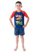 Hot Wheels Boys Cars Pajamas Race Team T-Shirt and Shorts Pajama Set