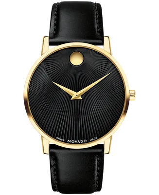 Movado Men's Museum Classic Swiss Quartz Leather Watch 40mm