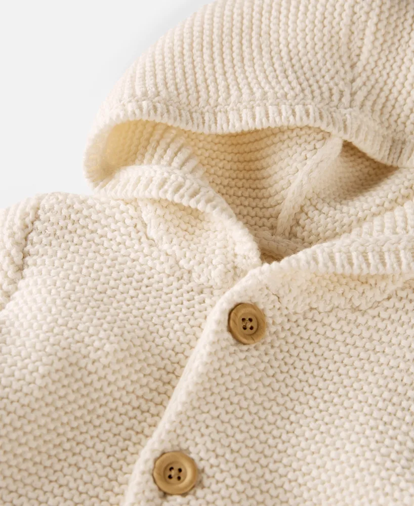 Little Planet by Carter's Baby Boys or Baby Girls Organic Cotton Signature Stitch Cardigan Sweater