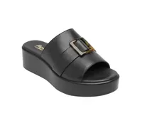 Flexi Women s Leather Slide Platform Sandals, Buckle By