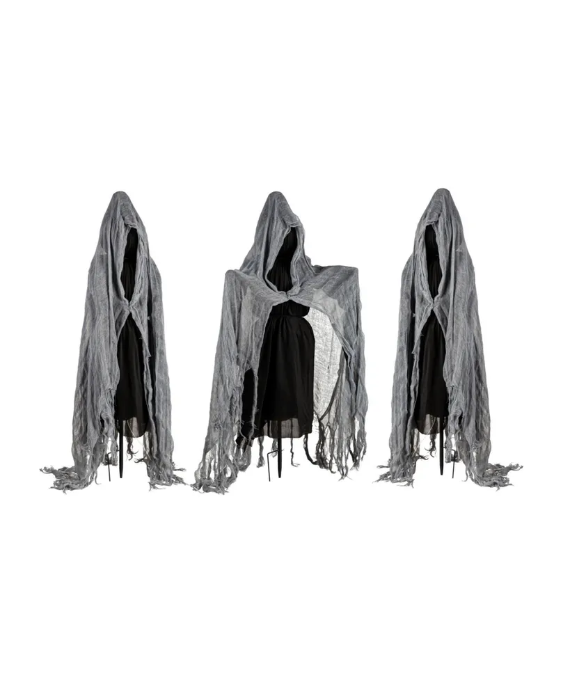 Lighted Halloween Reaper Stakes, Set of 3
