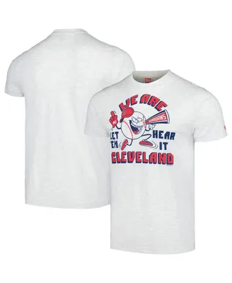 Men's Homage Gray Cleveland Guardians Doddle Collection We Are Cleveland Tri-Blend T-shirt