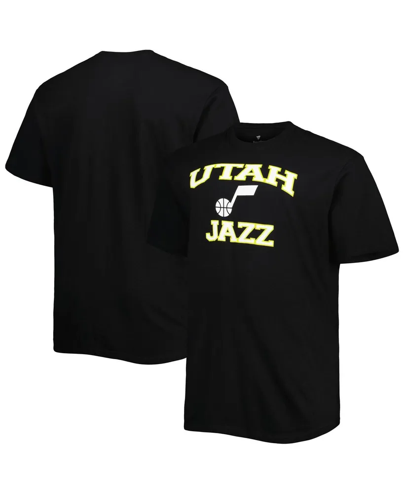Men's Black Utah Jazz Big and Tall Heart Soul T-shirt