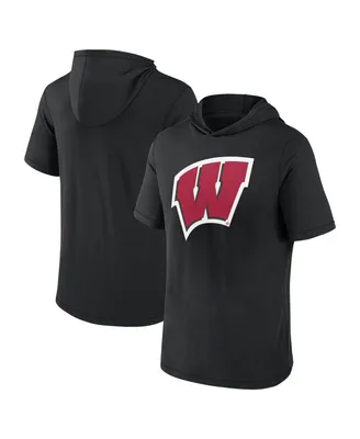 Men's Fanatics Black Wisconsin Badgers Primary Logo Hoodie T-shirt