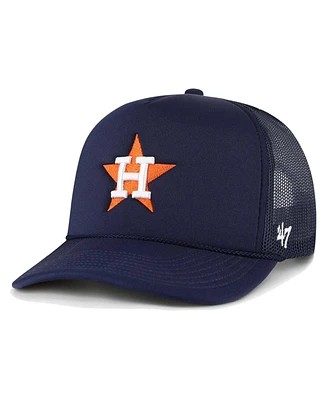 Men's '47 Brand Navy Houston Astros Foam Logo Trucker Snapback Hat