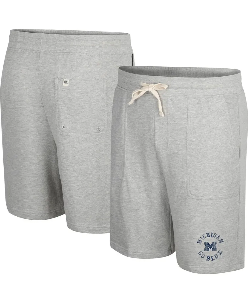 Men's Colosseum Heather Gray Michigan Wolverines Love To Hear This Terry Shorts