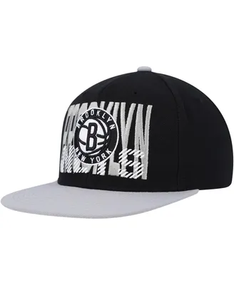 Men's Mitchell & Ness Black Brooklyn Nets Soul Cross Check Snapback Hat