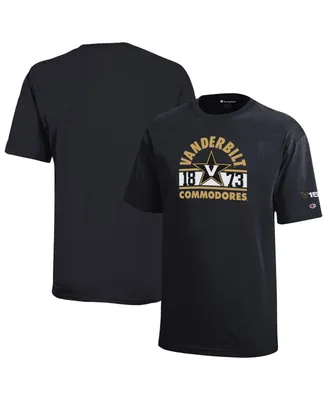 Big Boys Champion Black Vanderbilt Commodores 150th Anniversary T-shirt