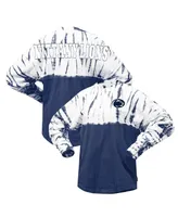 Women's Navy Penn State Nittany Lions Tie-Dye Long Sleeve Jersey T-shirt