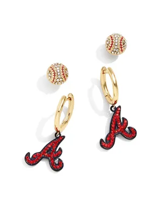 Women's Baublebar Atlanta Braves Team Earrings Set - Gold