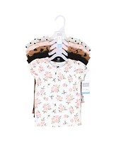 Hudson Baby Toddler Girls Short Sleeve T-Shirts, Cinnamon Pink Prints