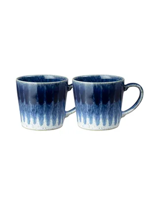 Denby Studio Blue Accent Set of 2 Mugs, Service for 2