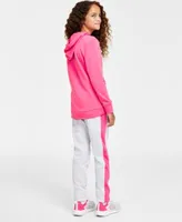 Under Armour Big Girls Armour Fleece Iridescent Big Logo Hoodie Armour Fleece Pants