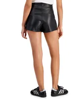 Celebrity Pink Juniors' Faux-Leather Side-Tie Skort