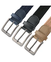 Gallery Seven Big & Tall Elastic Braided Stretch Belt Pack of 3