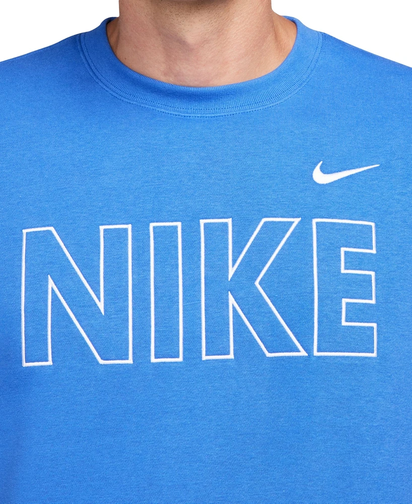 Nike Men's Sportswear Club Fleece Embroidered Logo Sweatshirt