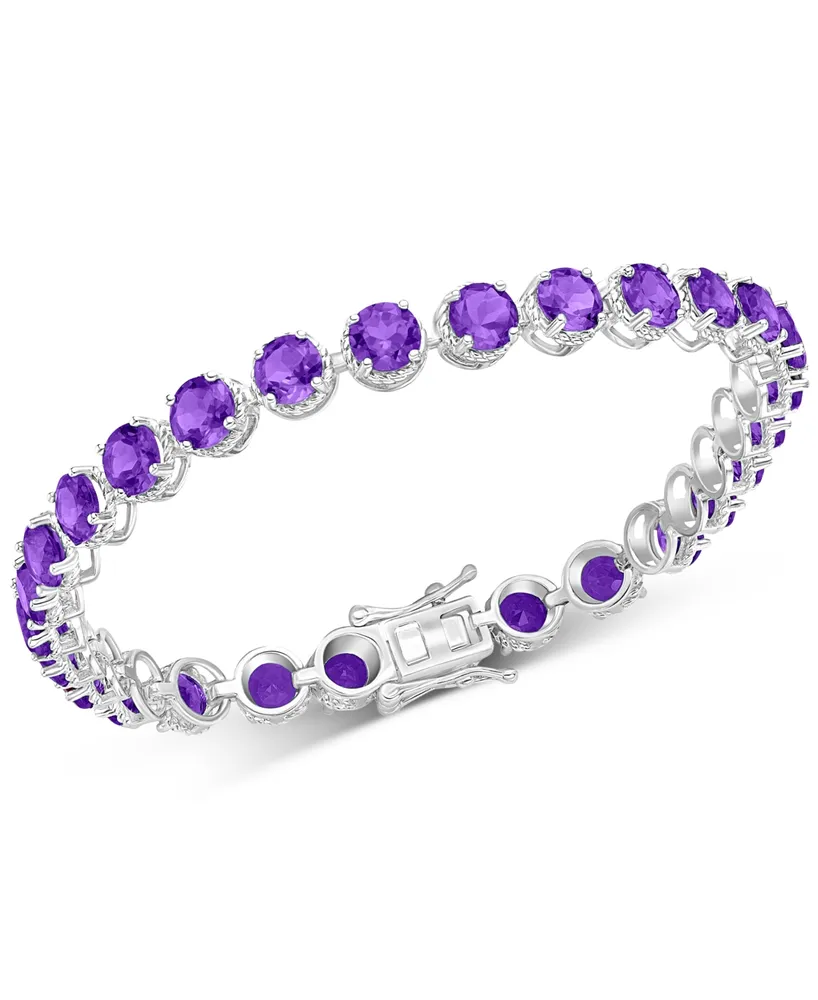 Amethyst Tennis Bracelet (12-3/4 ct. t.w.) Sterling Silver (Also Garnet, Sky Blue Topaz, & Citrine)