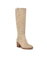 Nine West Women's Hecee Block Heel Round Toe Knee High Boots