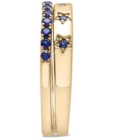 2-Pc. Set Lab-Grown Sapphire Stack Rings (5/8 ct. t.w.) in 14k Gold-Plated Sterling Silver