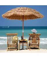 Patio 6FT Tropical Thatched Tiki Beach Umbrella Portable Outdoor Market Tilt