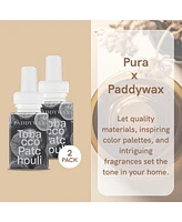 Pura Paddywax - Tobacco & Patchouli - Home Scent Refill - Smart Home Air Diffuser Fragrance - Up to 120-Hours of Luxury Fragrance per Refill