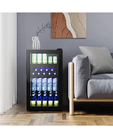 120 Can Beverage Refrigerator Beer Wine Soda Drink Cooler Mini Fridge