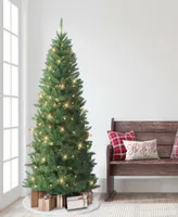 Puleo 7' Pre-Lit Carson Artificial Pine Tree