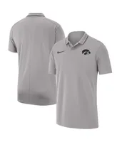 Men's Nike Gray Iowa Hawkeyes 2023 Coaches Performance Polo Shirt