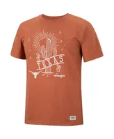 Men's Colosseum x Wrangler Heather Texas Orange Texas Longhorns Desert Landscape T-shirt