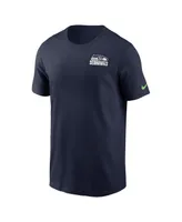 Men's Nike College Navy Seattle Seahawks Blitz Essential T-shirt