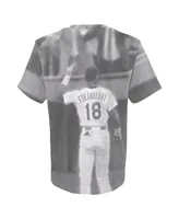 Big Boys Mitchell & Ness Darryl Strawberry White New York Mets Sublimated Player T-shirt