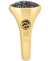 Effy Men's Black Spinel Cluster Ring (7/8 ct. t.w.) in 14k Gold-Plated Sterling Silver