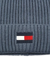 Tommy Hilfiger Men's Fisherman Ribbed-Knit Logo Beanie