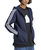 adidas Men's Essentials 3-Stripes Regular-Fit Full-Zip Fleece Hoodie, Regular & Big Tall