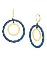 Robert Lee Morris Soho Blue Patina Orbital Earrings