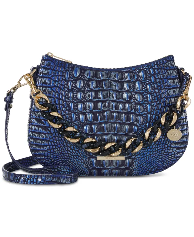 Brahmin Leia Croc Embossed Leather Crossbody Bag