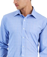 B by Brooks Brothers Men's Regular Fit Non-Iron Glen Plaid Dress Shirt