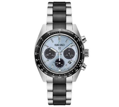 Seiko Men's Chronograph Prospex Speedtimer Solar Two-Tone Stainless Steel Bracelet Watch 39mm