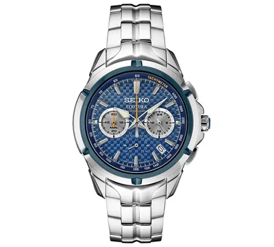 Seiko Men's Chronograph Coutura Stainless Steel Bracelet Watch 42mm