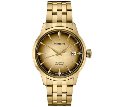 Seiko Men's Automatic Presage Cocktail Time Gold-Tone Stainless Steel Bracelet Watch 41mm