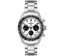 Seiko Men's Chronograph Prospex Speedtimer Solar Stainless Steel Bracelet Watch 39mm