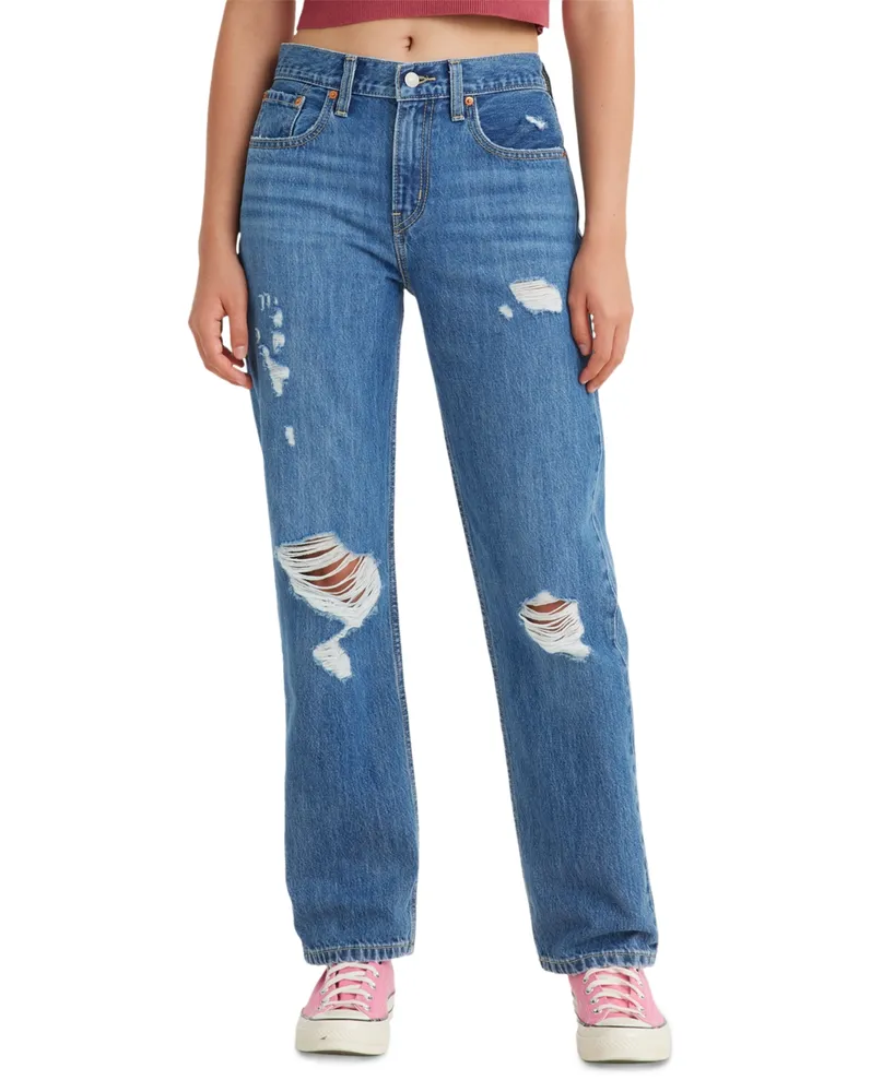 Levi's Low Pro Classic Straight-Leg High Rise Jeans - Macy's