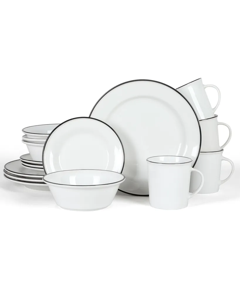 Martha Stewart Cliffield 16 Piece Dinnerware Set, Service for 4